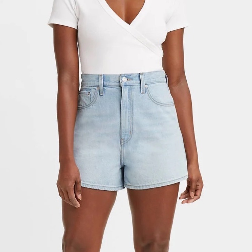 Levi's Classic Shorts Women 29 Light Blue PreLoved